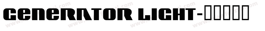 Generator Light字体转换